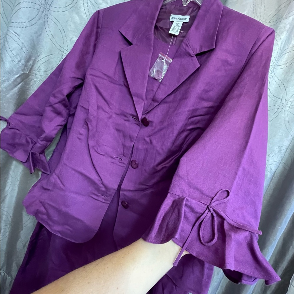 Elegant Purple Women's 2pc Maxi Dress Suit